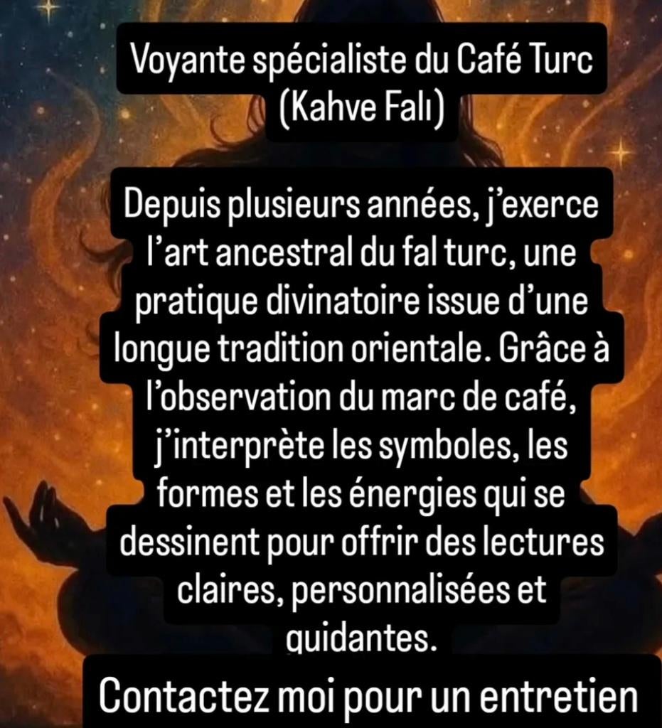 Voyante  avec les marques de café turc