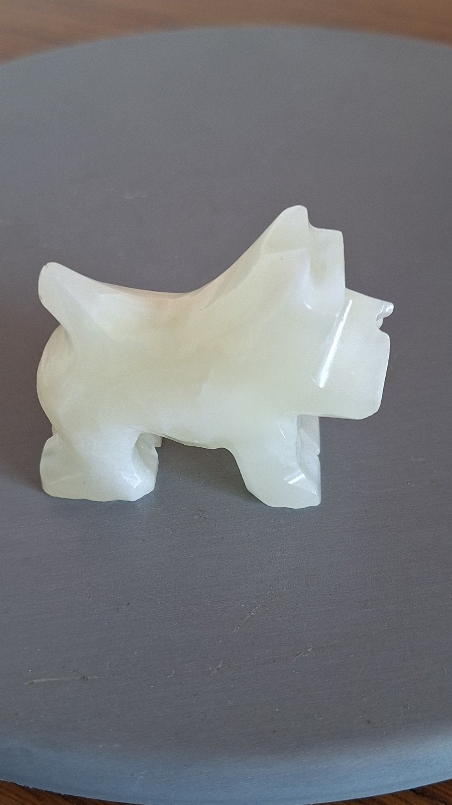 Beeldje Yorkshire terriër 5 cmx 4,5 cm x 2 cm gewicht 71 gr., Ophalen of Verzenden, Zo goed als nieuw, Hond of Kat, Beeldje of Figuurtje