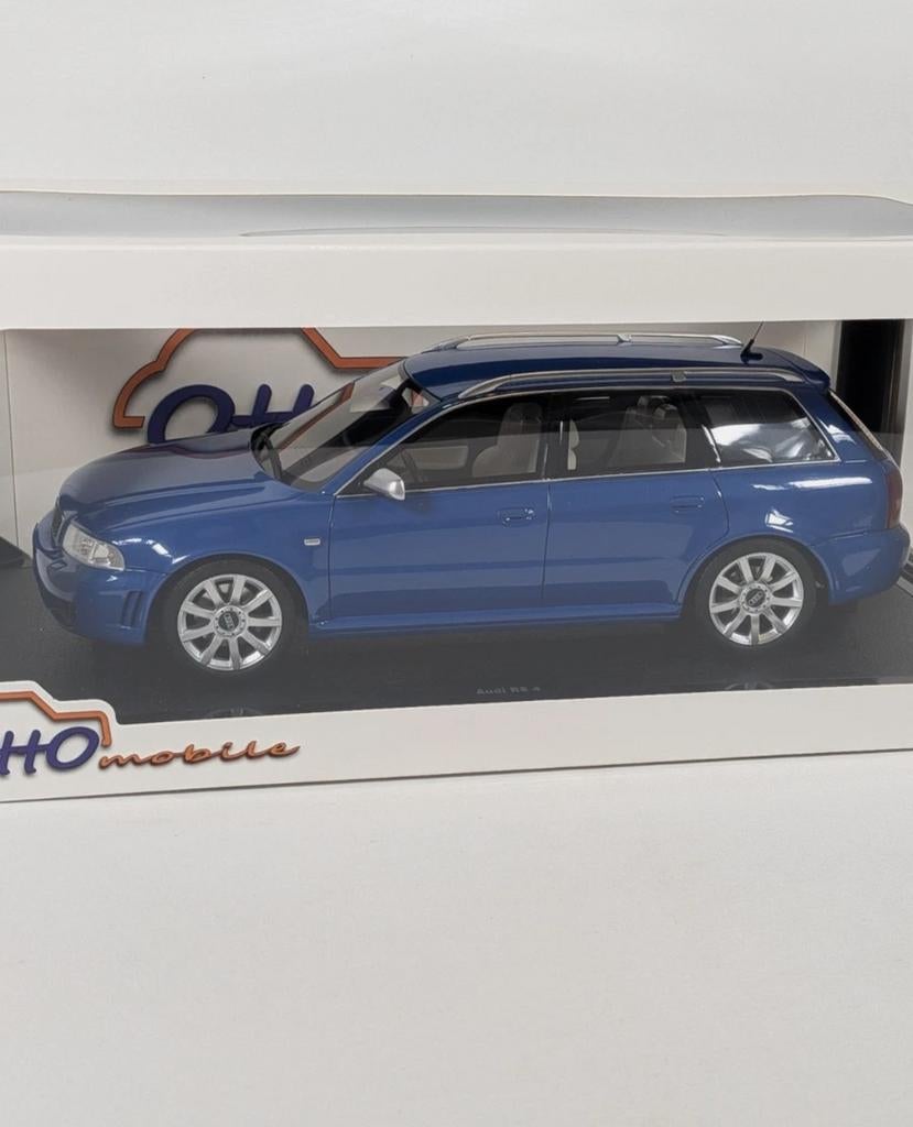 Audi RS4 B5 Nogaro blauw OT1272 OTTO 1/18 Nieuw, Hobby en Vrije tijd, Modelauto's | 1:18, Ophalen of Verzenden, Nieuw, Auto, OttOMobile