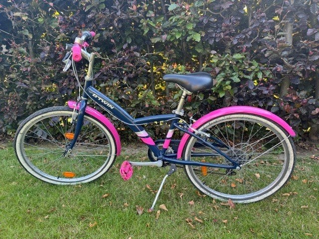 meisjesfiets 24 inch  - 9 tot 12 jaar, B-twin, Vitesses, Comme neuf, Enlèvement