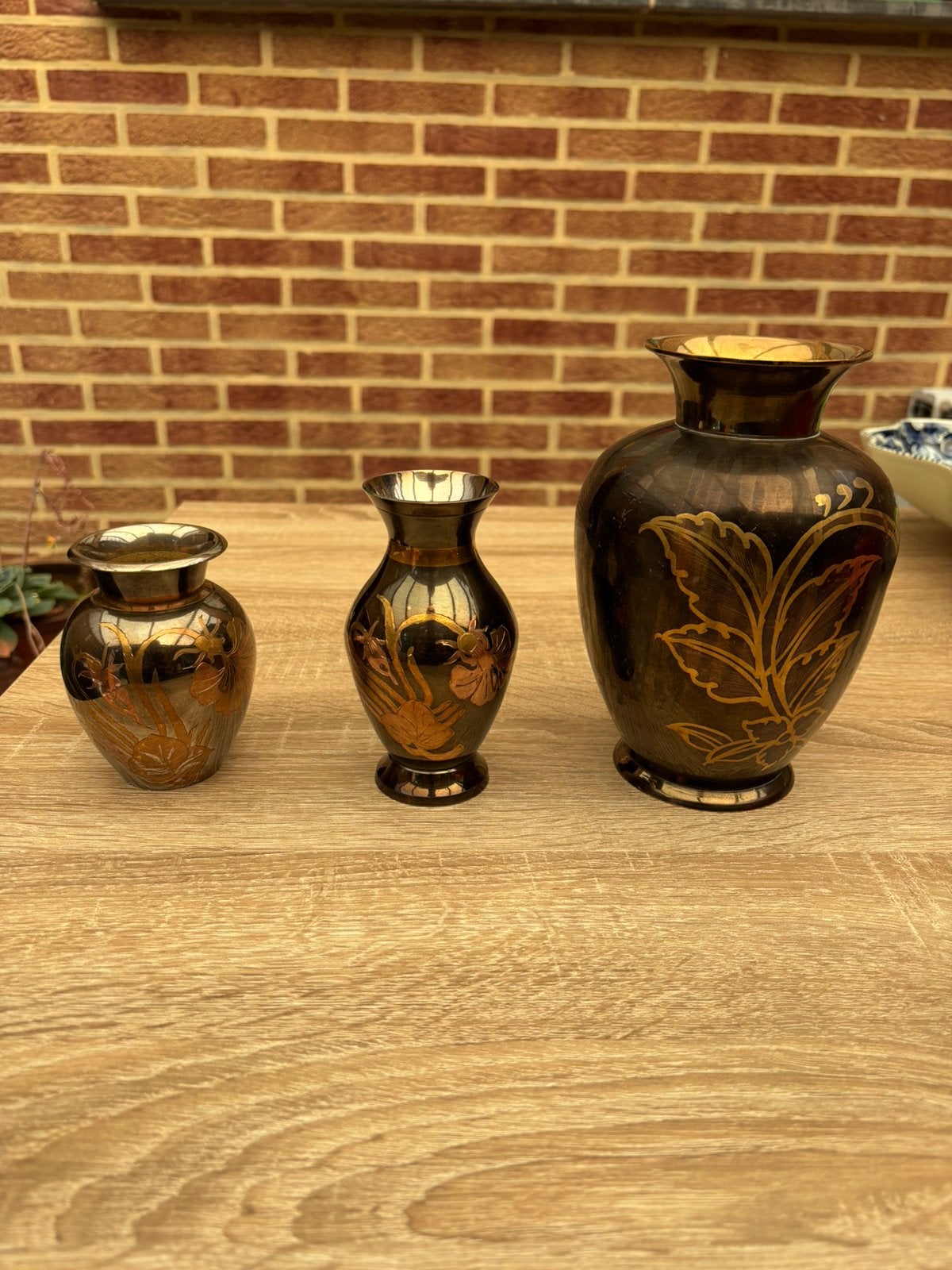 3 koper vaasjes, Antiek en Kunst, Ophalen