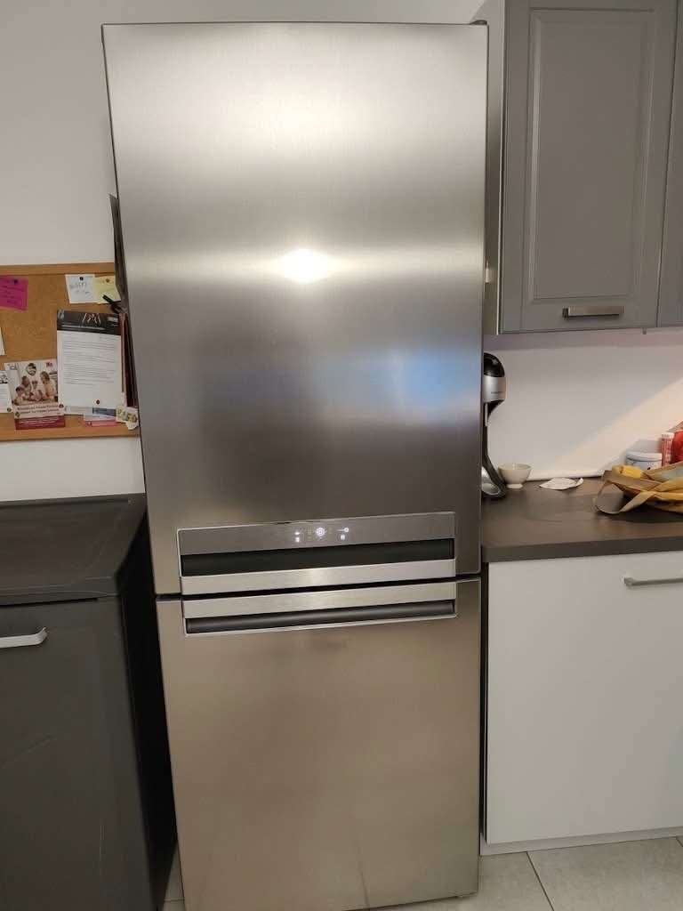 Réfrigérateur combiné Whirlpool Inox 450L, Electroménager, 160 cm ou plus, Enlèvement, Utilisé, 200 litres ou plus