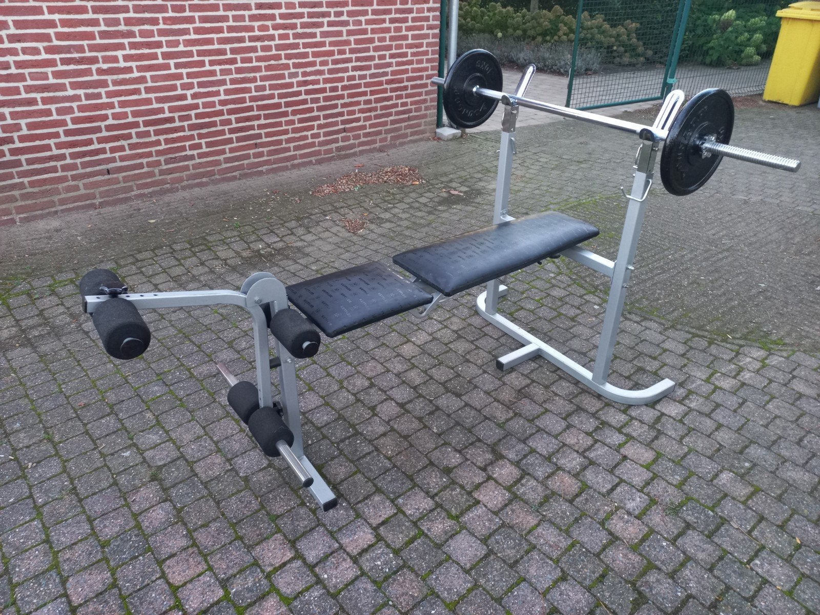 Kettler bench gewichtendrager + gewichten, Ophalen, Gebruikt, Armen, Fitnessbank