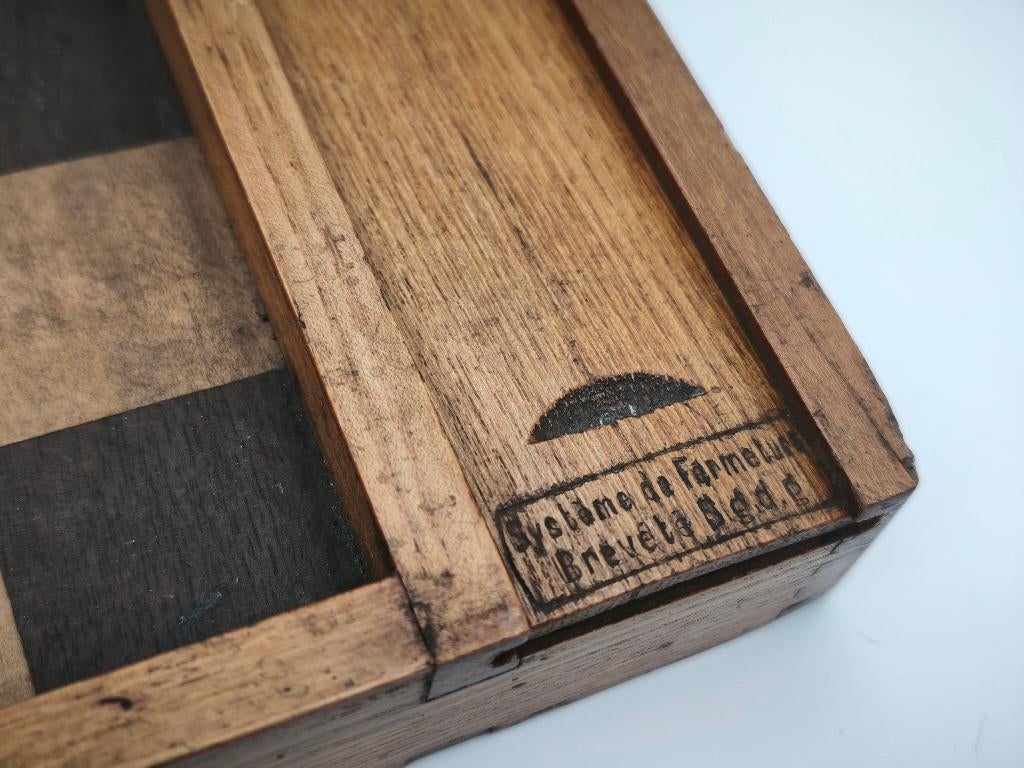 Vintage Houten Dambord 8x8 & 10x10 ca.1930 Breveté, Enlèvement