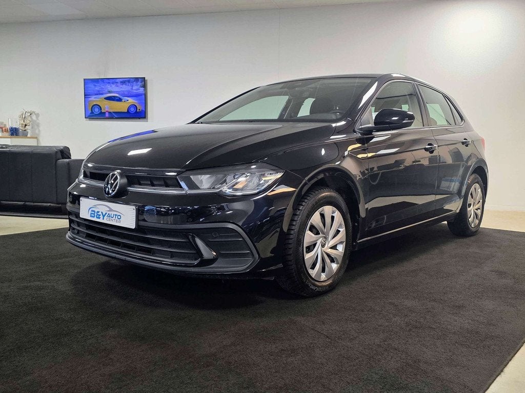 Volkswagen Polo 1.0 TSI Style DSG+Camera+Carplay+GPS 1ste ei, Stof, Gebruikt, 95 pk, Zwart
