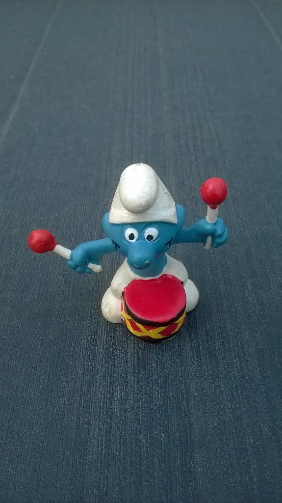 Schtroumpf tambour – variante 2.0009, Enlèvement ou Envoi, Utilisé, Schtroumpf Musicien, Poupée, Figurine ou Peluche