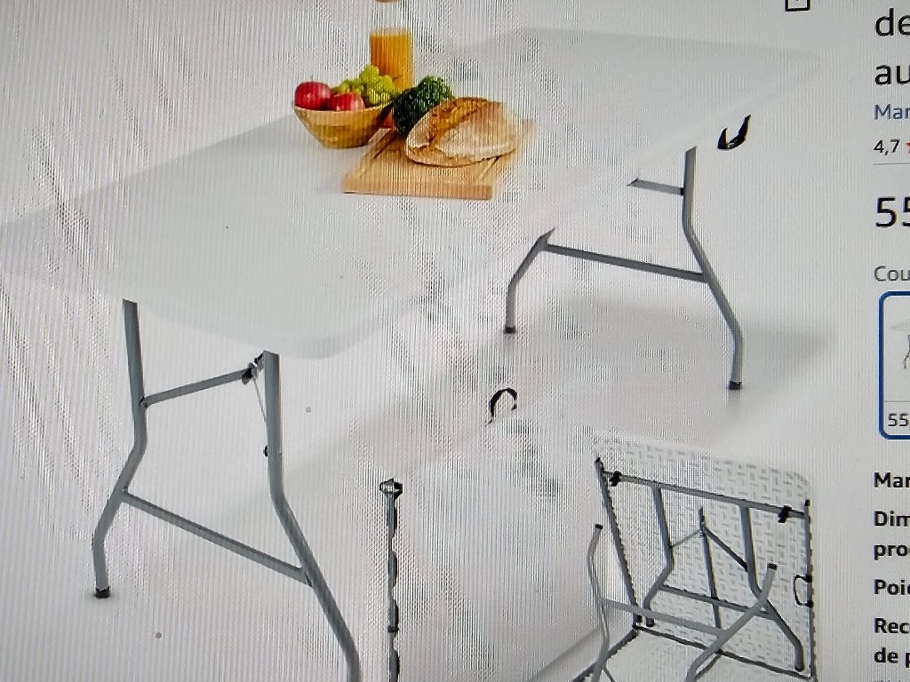 TABLE PLIANTE, Enlèvement, Utilisé, Rectangulaire