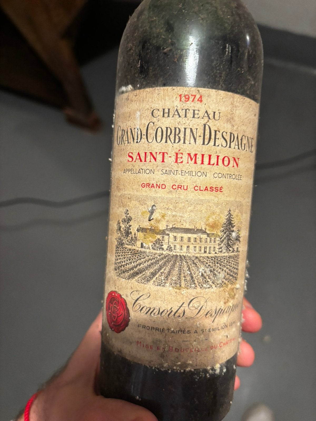 Chateau Grand-Corbin-Despagne 1974 (14 flessen), Ophalen, Zo goed als nieuw, Frankrijk