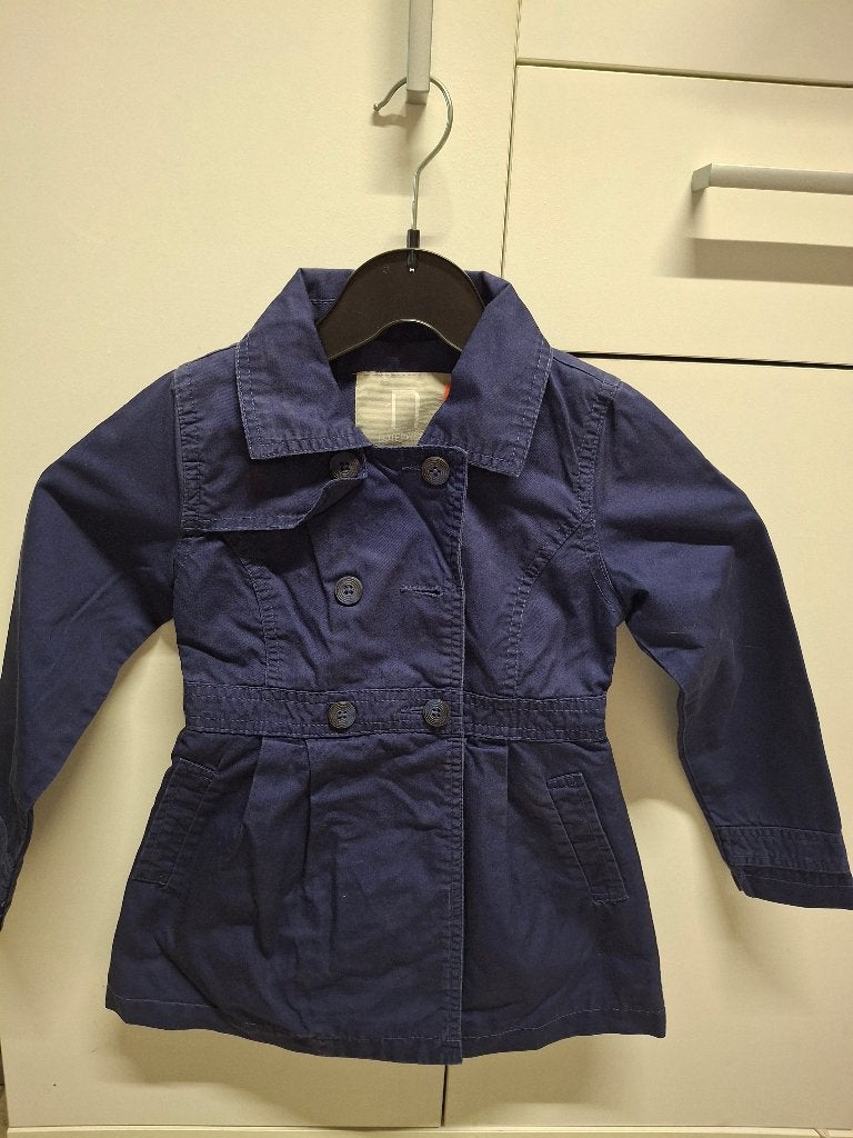 Stoffen donkerblauw zomerjasje maat 3-4 jr zeer mooie staat, Kinderen en Baby's, Kinderkleding | Maat 104, Ophalen, Zo goed als nieuw
