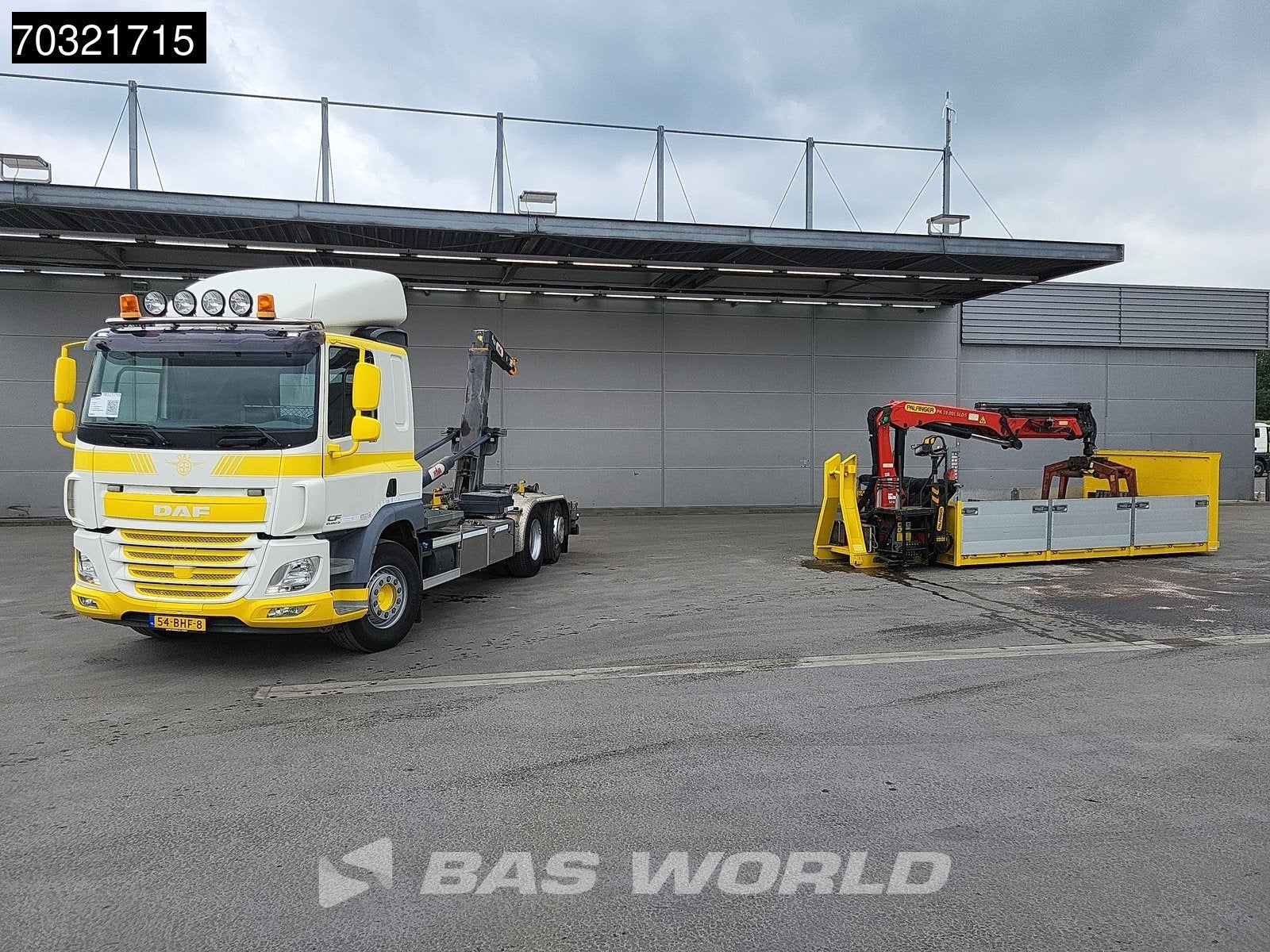 DAF CF CF 440 6X2 Palfinger PK19.001 SLD Hook Crane Containe, Automaat, 324 kW, Stof, Euro 6