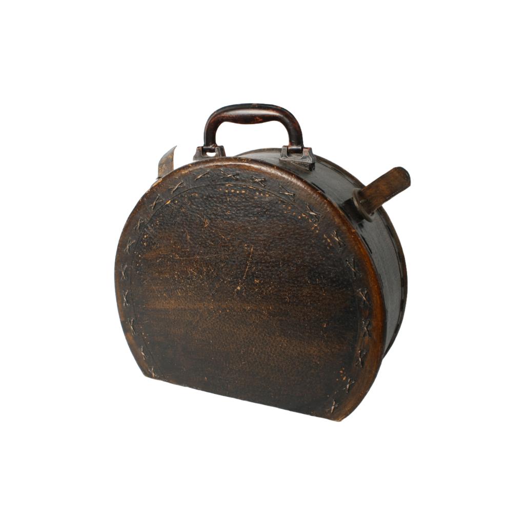 Antieke hoedendoos / reiskoffer – ca. 1920–1940, Antiek en Kunst, Ophalen of Verzenden