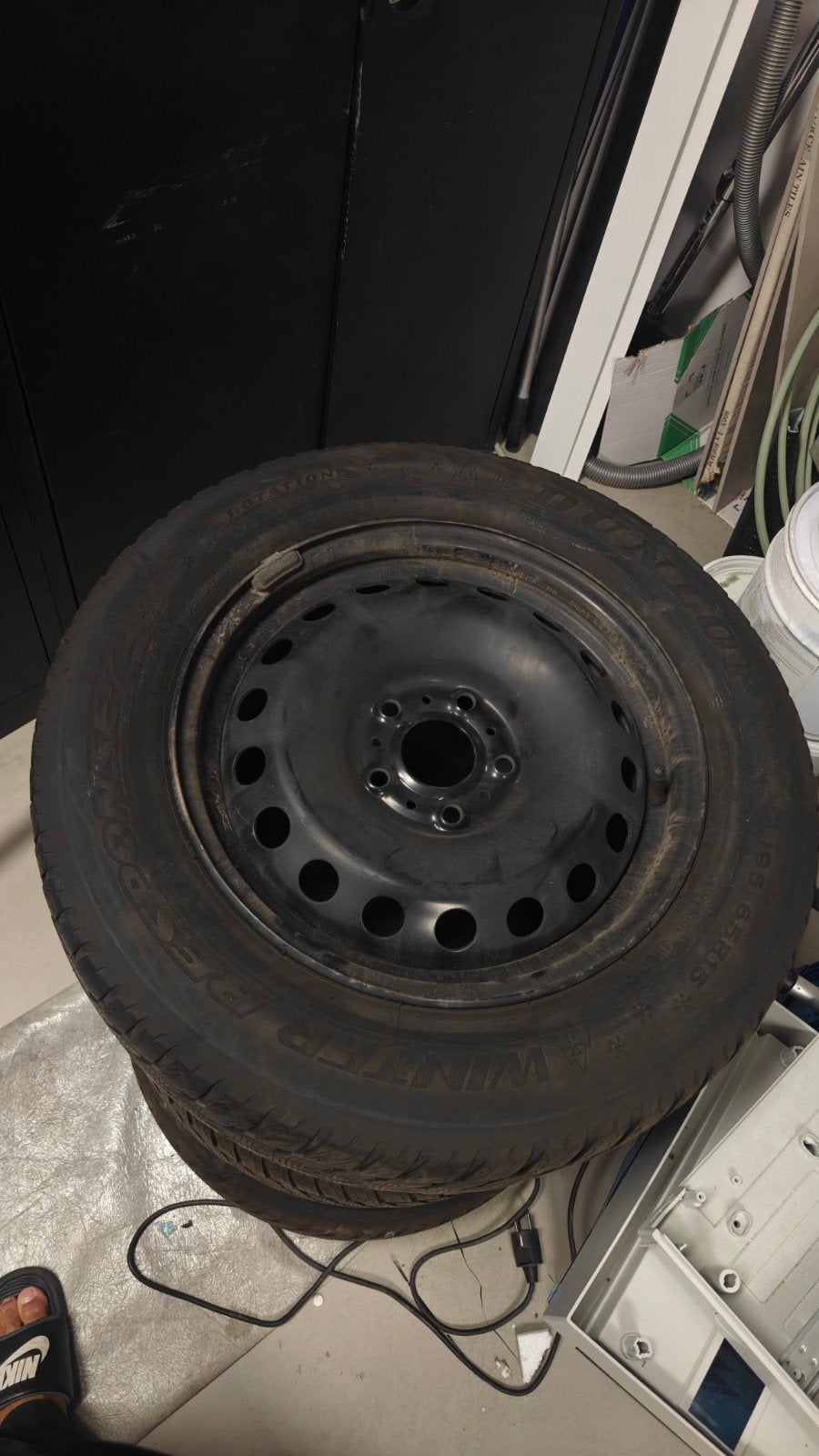 Dunlop 165/65 R15 op stalen velgen., Ophalen