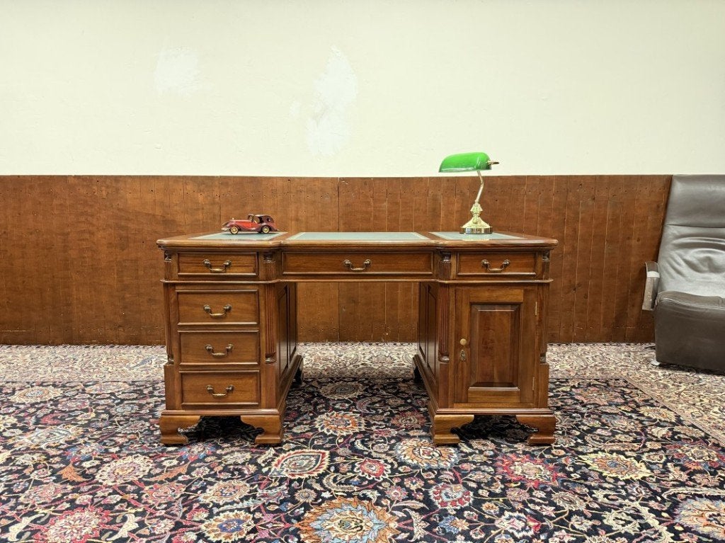 Nieuw! - Klassiek Engels Chesterfield Bureau Partnerdesk, Ophalen