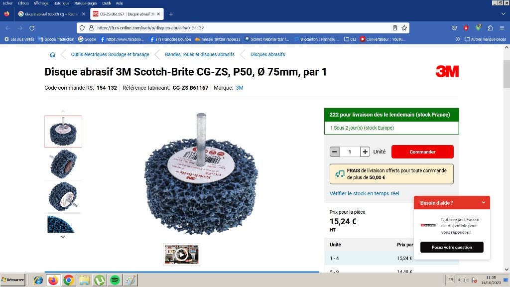 disque Ponçage Meule Abrasive  décapage métaux, Enlèvement, Neuf