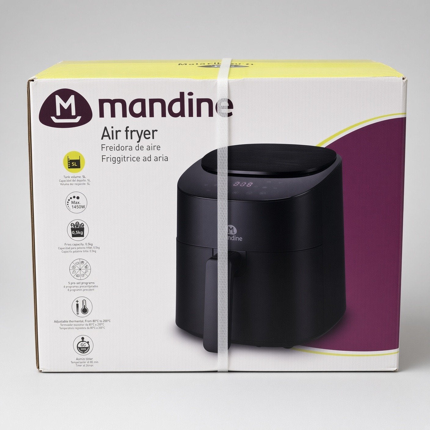 Mandine Airfryer 5L — Nieuw in doos, Elektronische apparatuur, Ophalen