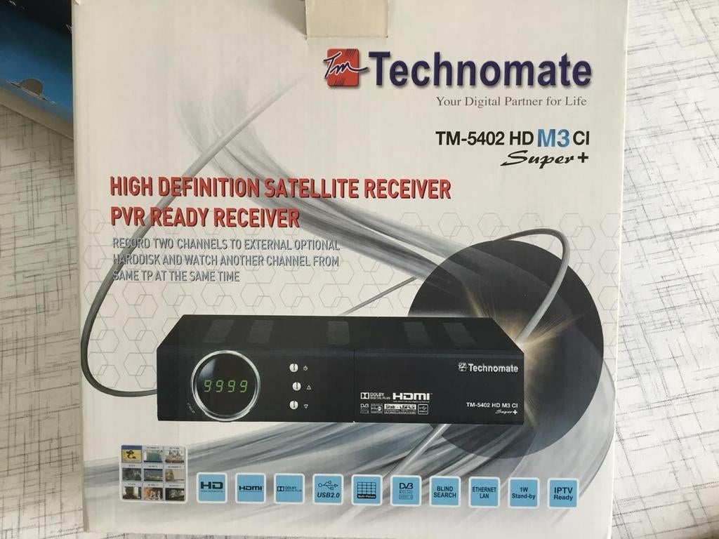Technomate TM-5402 full HD M3 satelliet ontvanger, Audio, Tv en Foto, Versterkers en Ontvangers, Ophalen