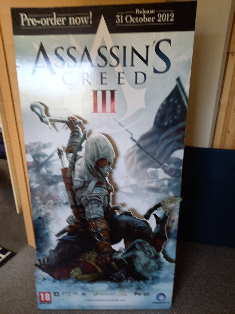 présentoir promotionnel Assassins Creed, Enlèvement, Utilisé, Panneau publicitaire