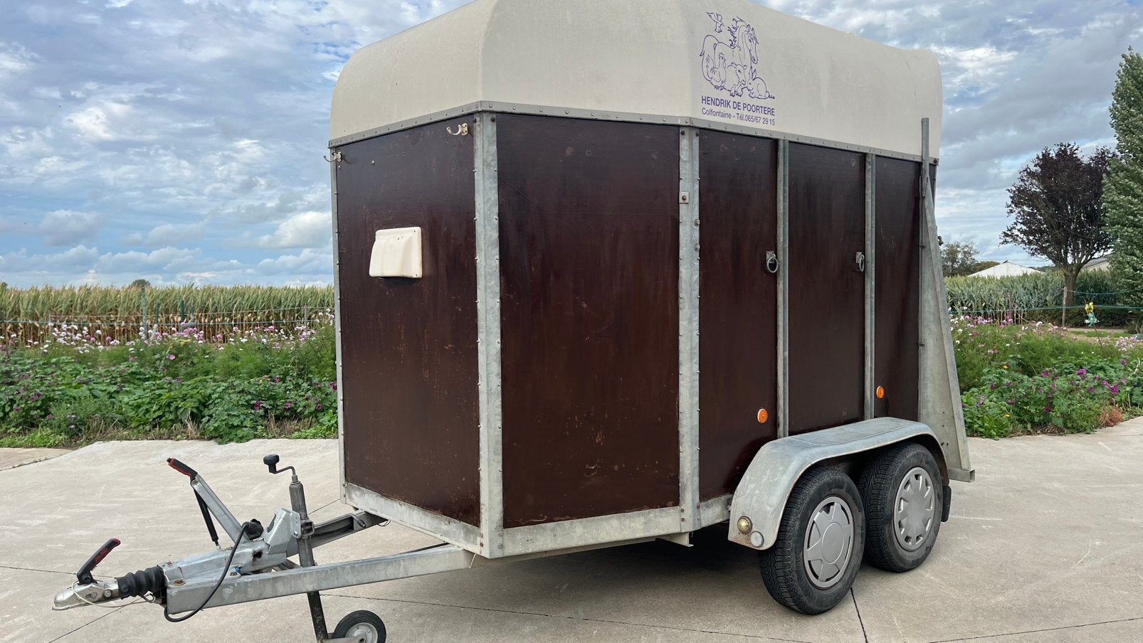 Paarden trailer, Enlèvement, Utilisé, Autres matériaux, Remorque 2 chevaux