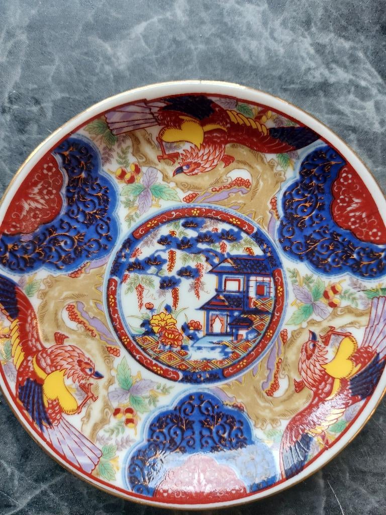 2 prachtige hand geschilderde japanse bordjes, Antiek en Kunst, Ophalen of Verzenden