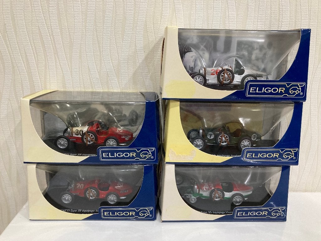 zolderopruiming: Bugatti modelauto's van Eligor schaal 1:43, Ophalen of Verzenden, Zo goed als nieuw, Auto, Overige merken
