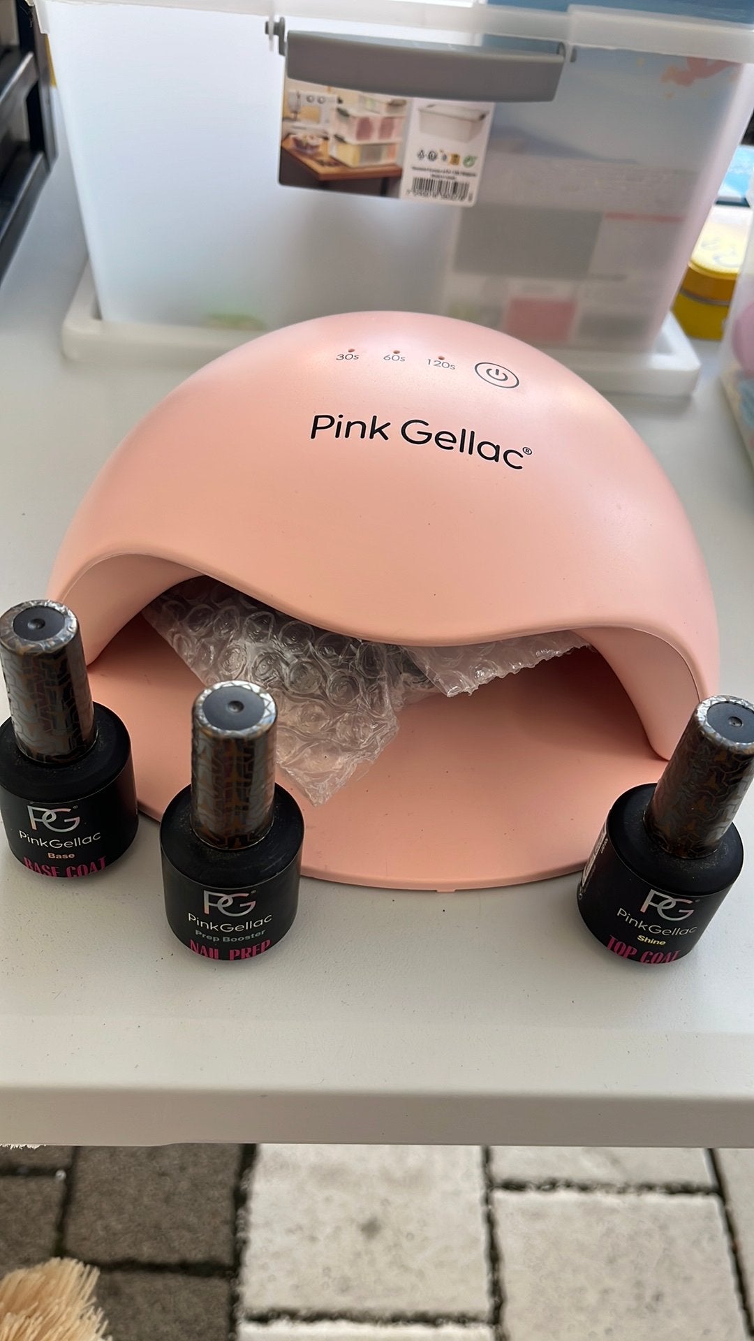 Pink gellac UV lamp NIEUW, Neuf, Rose, Mains et Ongles, Enlèvement