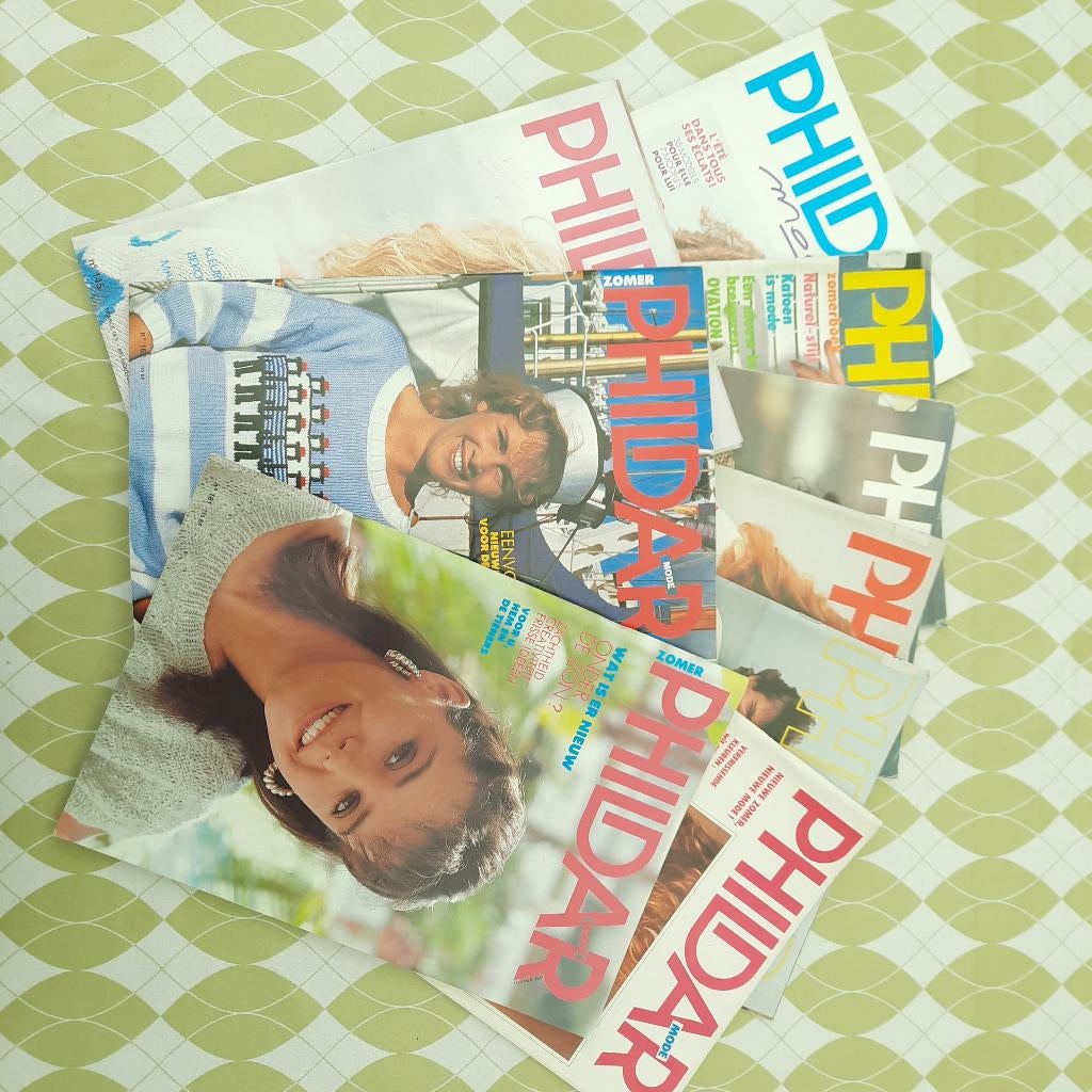 breiboeken Phildar jaren 80 zomermode, Enlèvement, Utilisé, Tricot, Patron ou Livre