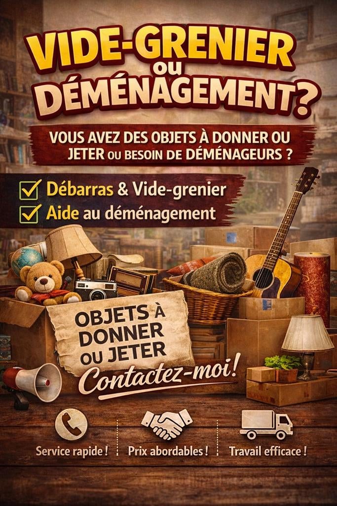 VIDE GRENIER / DÉMÉNAGEMENT, Enlèvement ou Envoi, Neuf