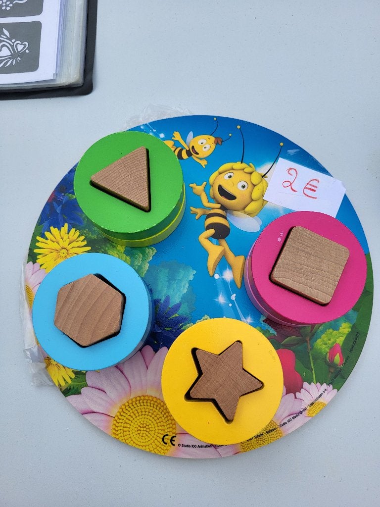 Maya de bij puzzel blokjes, Kinderen en Baby's, Ophalen, Minder dan 10 stukjes, Zo goed als nieuw, Van hout