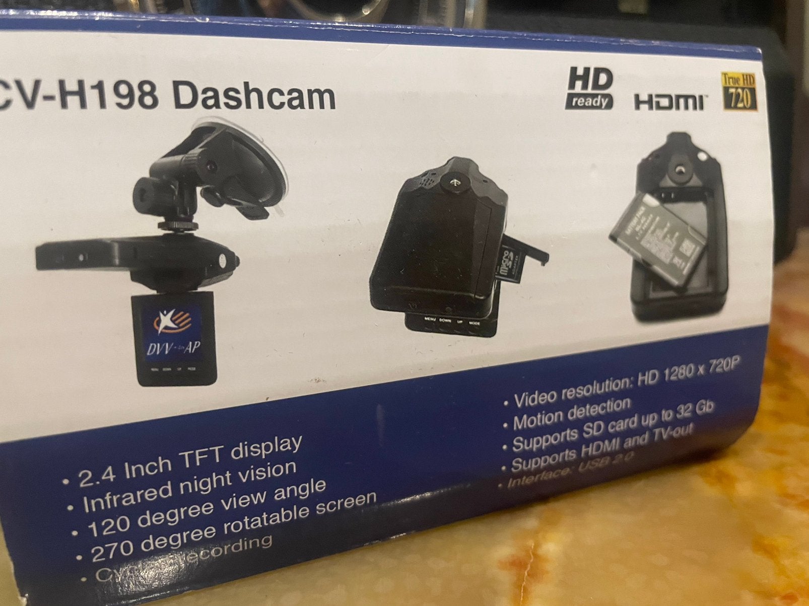 ICV-H198 HD Dashcam – Compacte dashcam met nachtvisie, Ophalen, Zo goed als nieuw