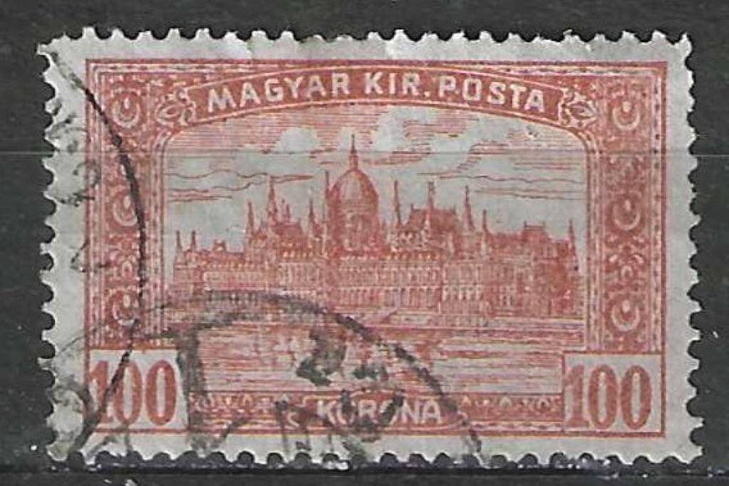 Hongarije 1920 - Yvert 311 - Parlement Boedapest 100 k. (ST), Verzenden, Gestempeld