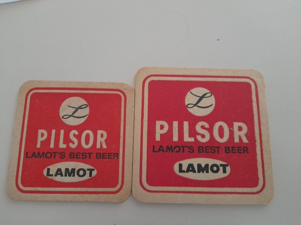 2 sous-verres à bière Pilsor Lamot, Collections, Enlèvement ou Envoi