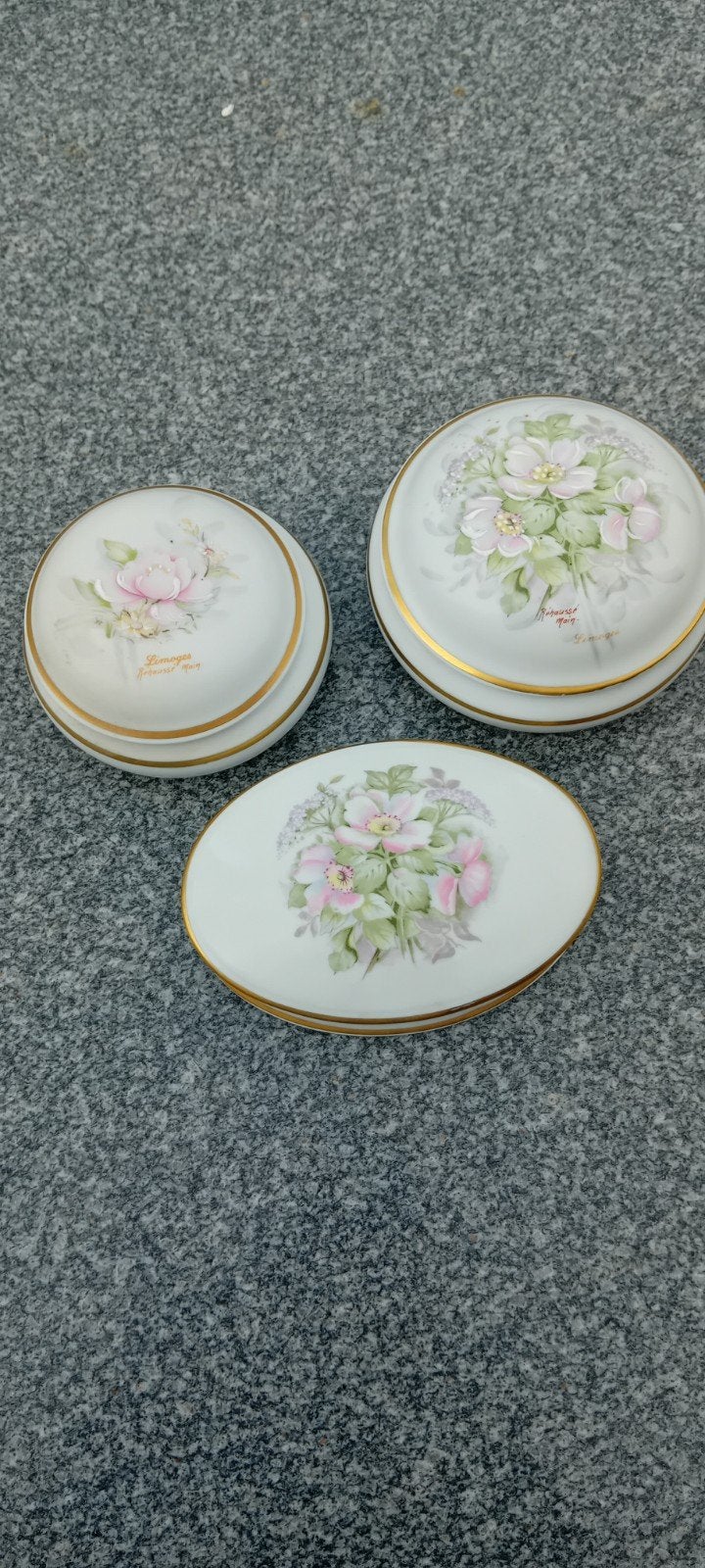 3 Vintage potjes LIMOGES, Enlèvement ou Envoi