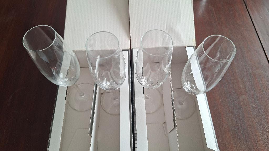 4 flûtes à champagne MasterChef, Huis en Inrichting, Ophalen, Zo goed als nieuw, Glas