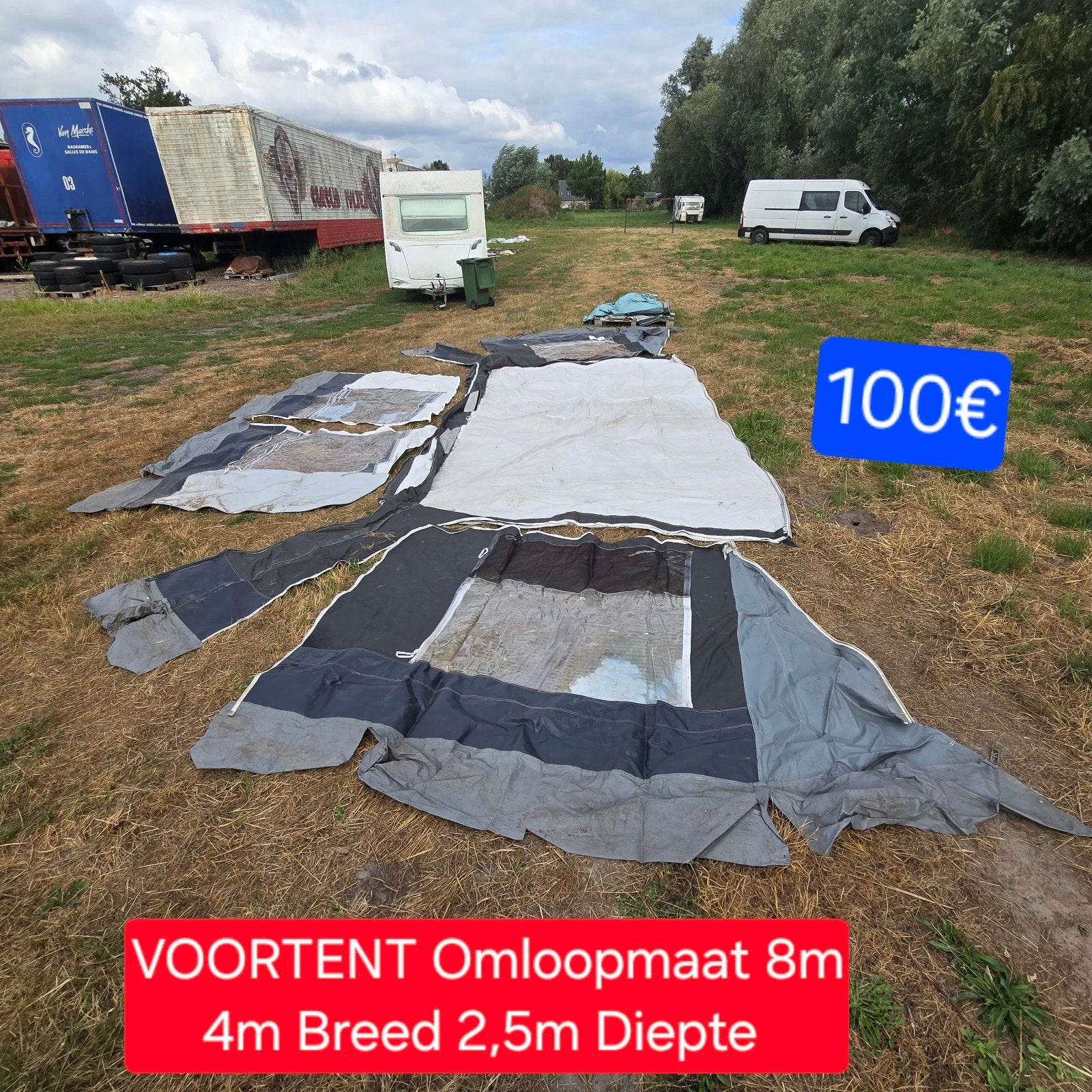 Voortent caravan tenten luifel camping vakantie stacaravan, Caravanes & Camping, Tentes, Enlèvement