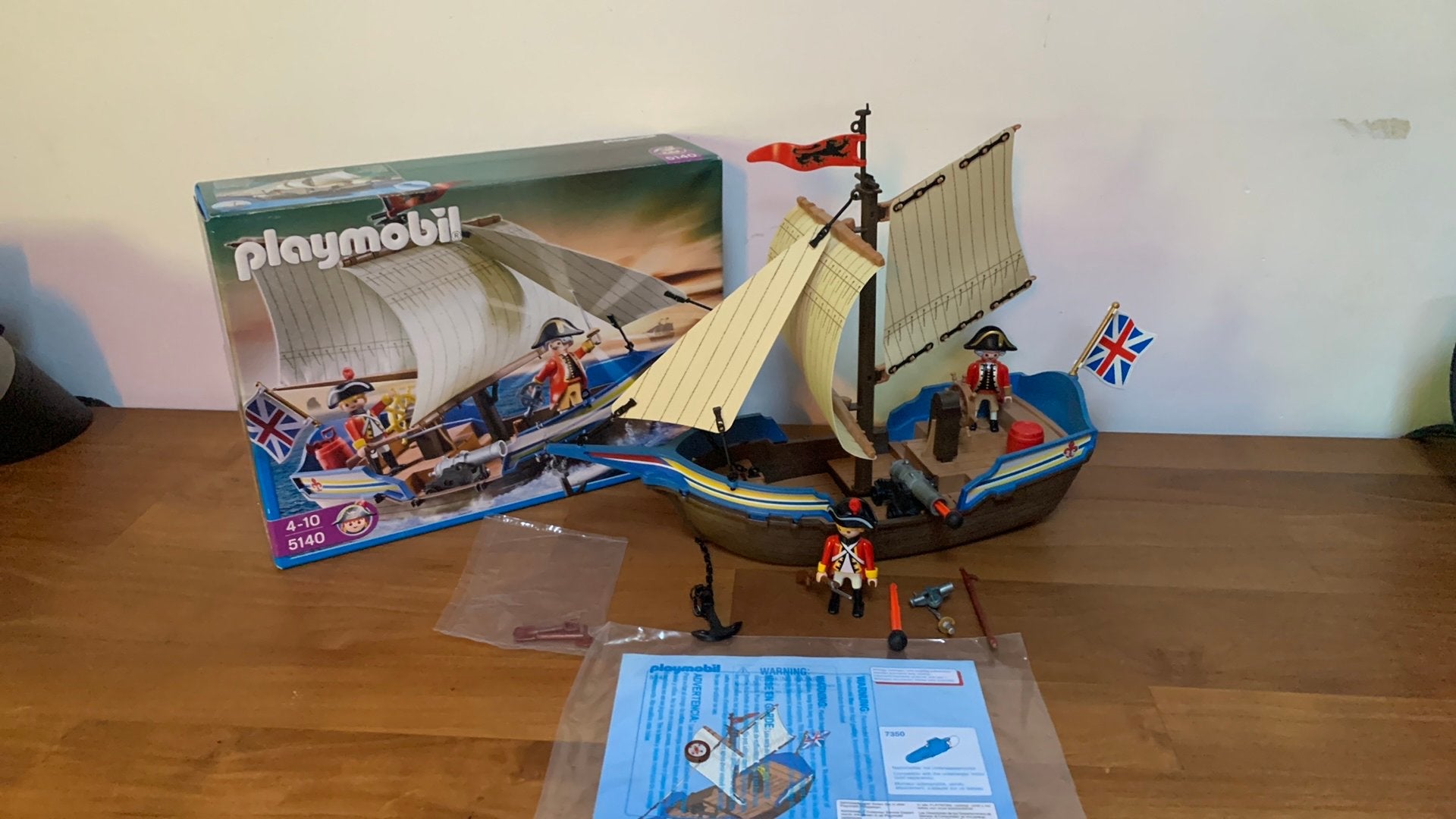 Playmobil 5140 bateau pirate tunique rouge, Enlèvement, Comme neuf