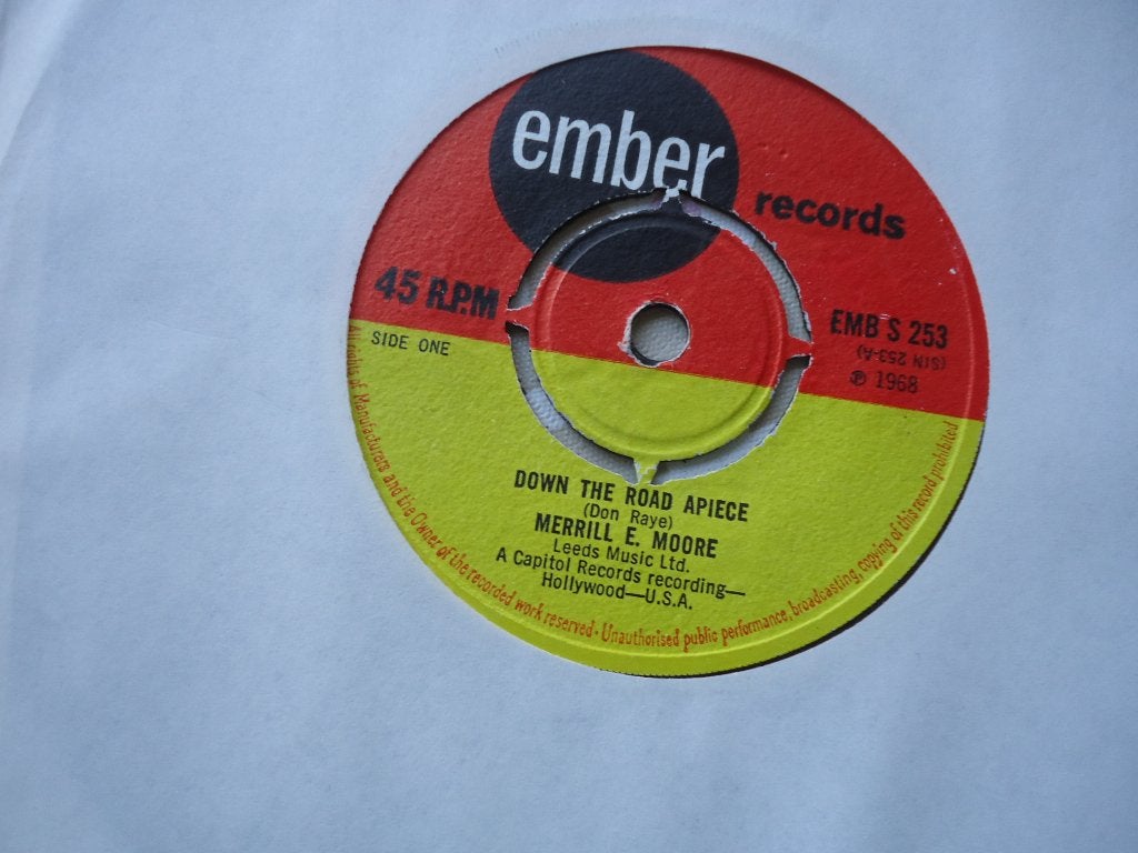 7" Merrill E MOORE - Down the road apiece, Ophalen of Verzenden