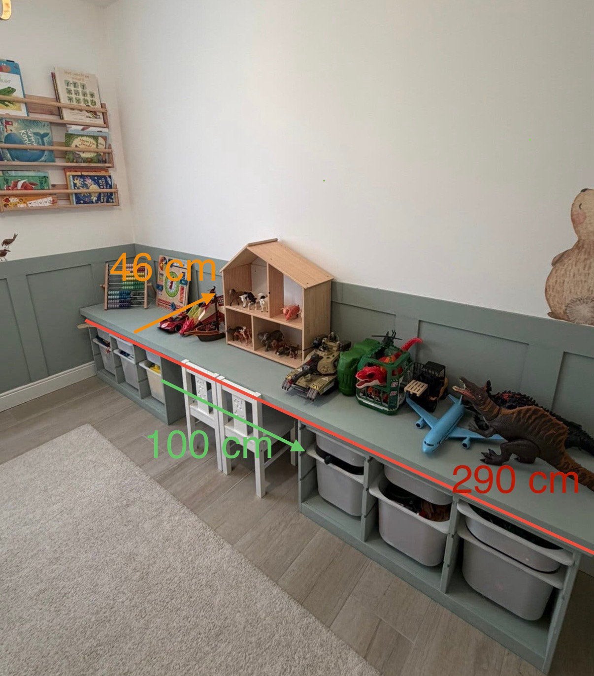 Speelgoedkast/bureau incl. 2 stoelen, Doe-het-zelf en Bouw, Werkbanken, Ophalen, Gebruikt