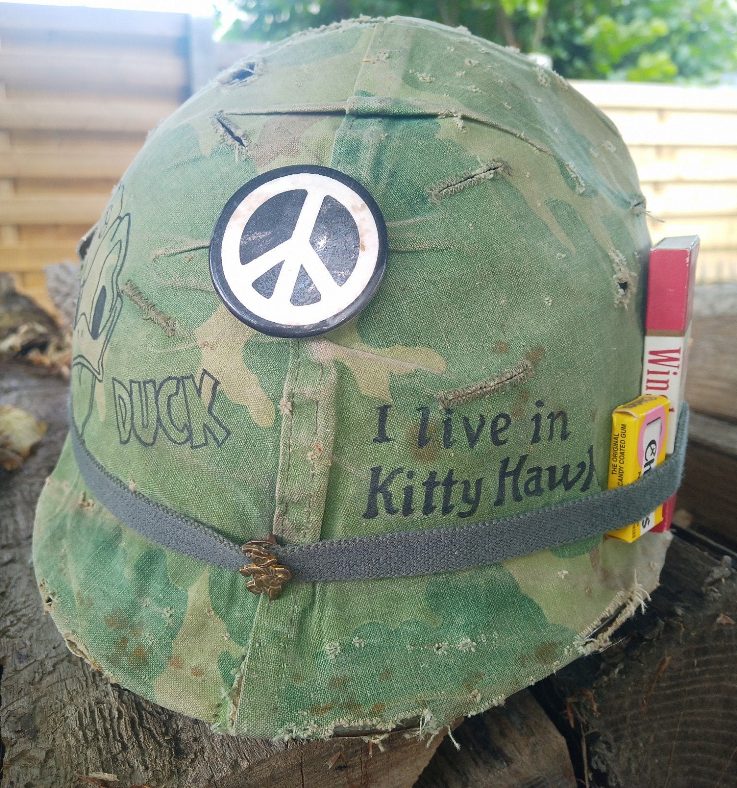 US Vietnam casque helmet cover. Complet., Armée de terre, Casque ou Béret