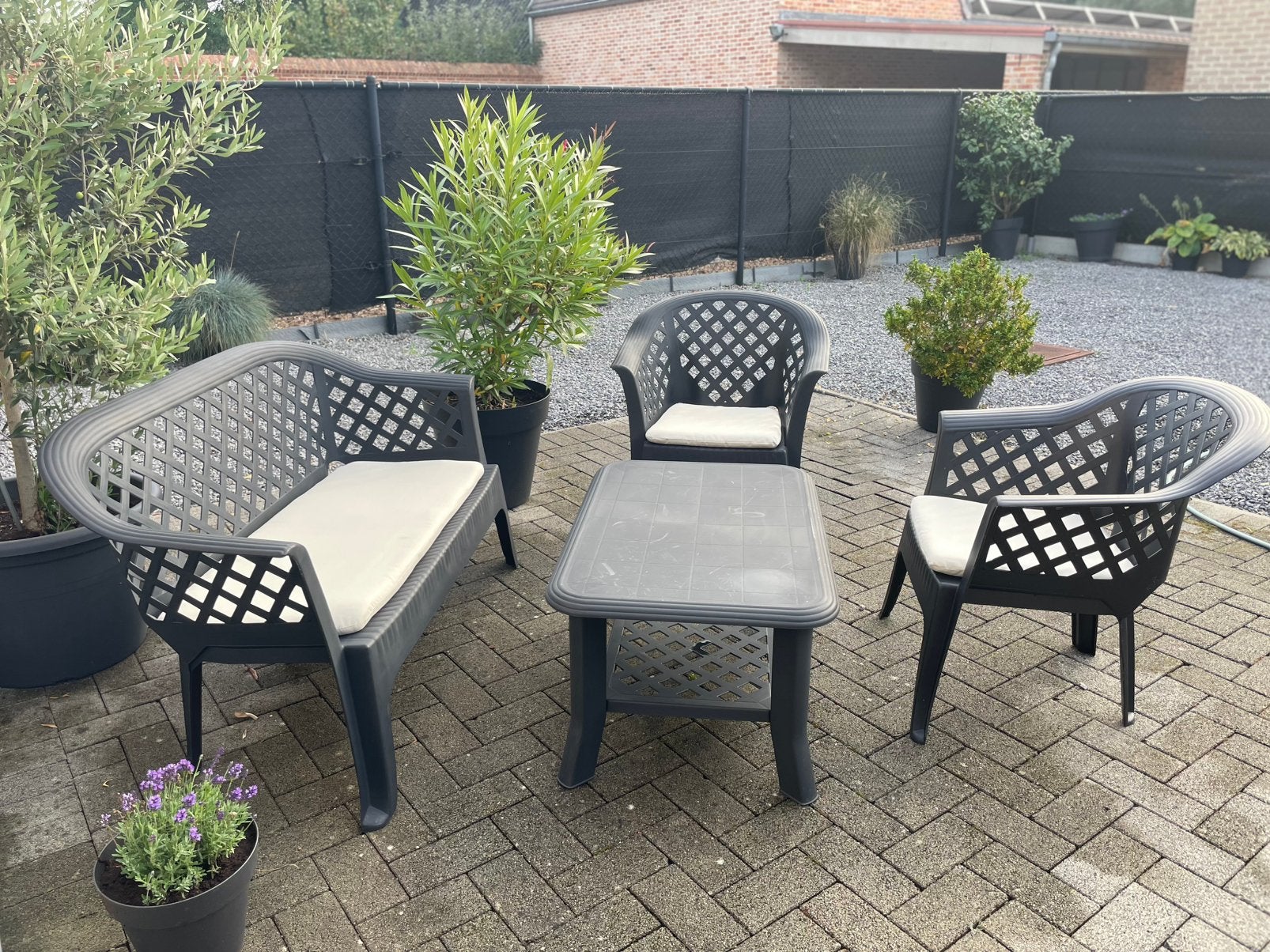 Tuinmeubel set met kussens, Tuin en Terras, Ophalen, Gebruikt, Bank