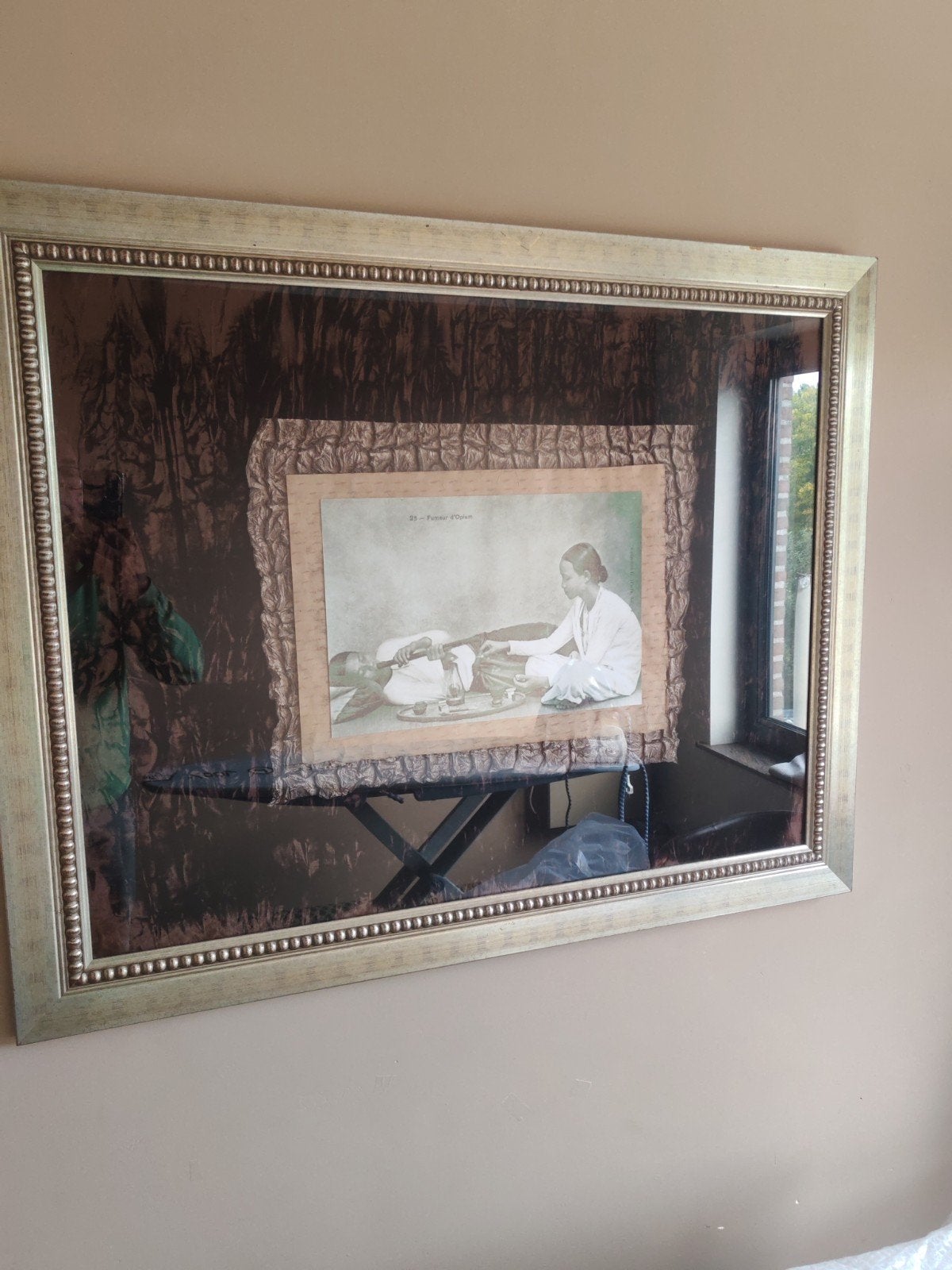 Decoratieve foto/kunstwerk Flamant in luxe lijst, Enlèvement