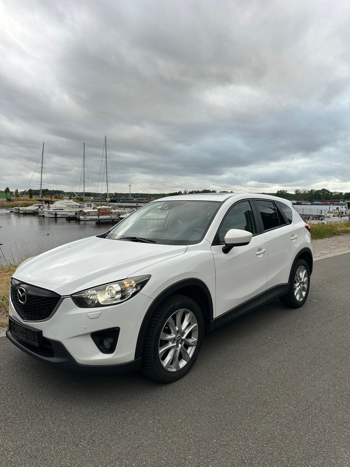 Mazda CX-5 2.2 Skyactiv-D Euro 6 2015 Zeer goed onderhouden, Auto's, Automaat, Wit, Leder, Diesel