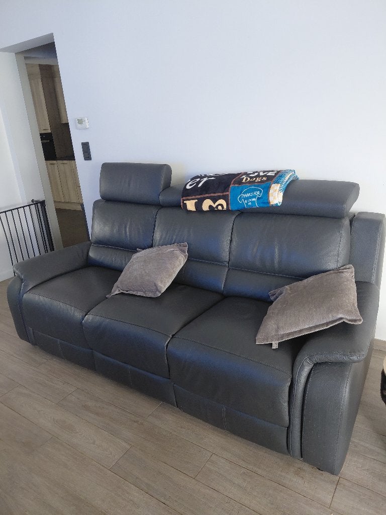 Zetel, Huis en Inrichting, Ophalen, Gebruikt, Leer, Leer
