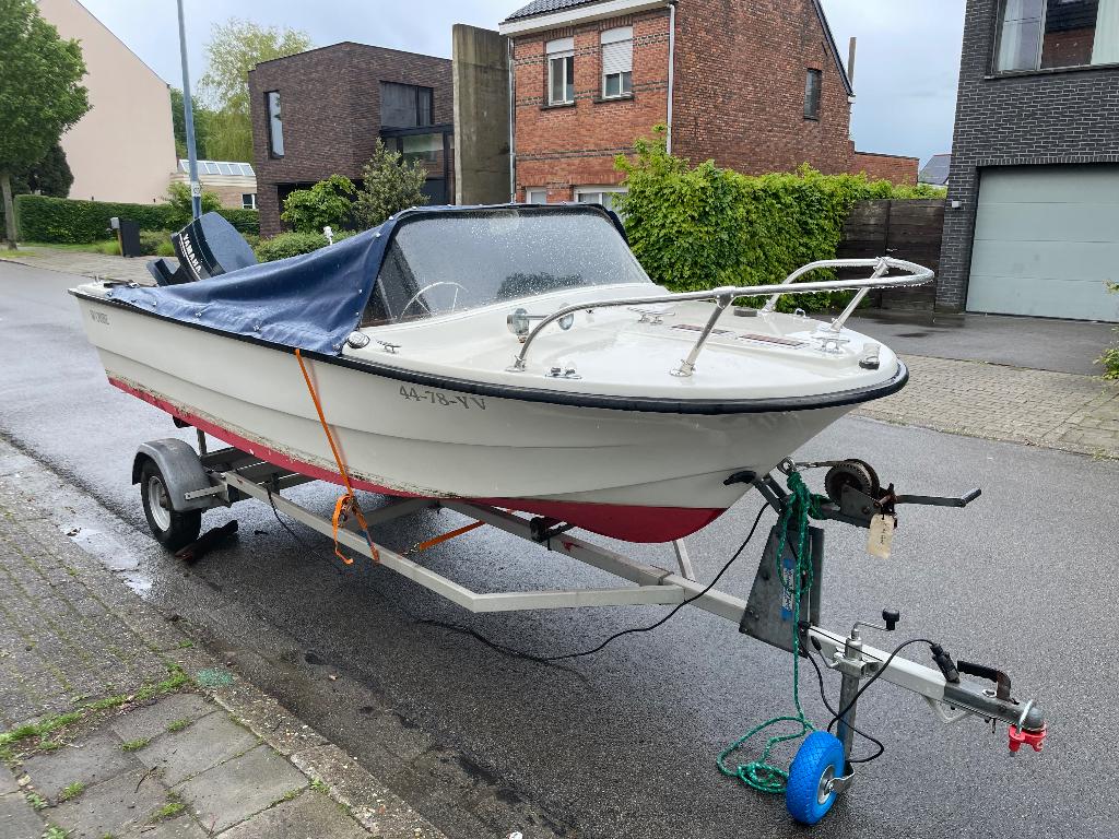 motorboot, Ophalen, Gebruikt, Buitenboordmotor, Polyester