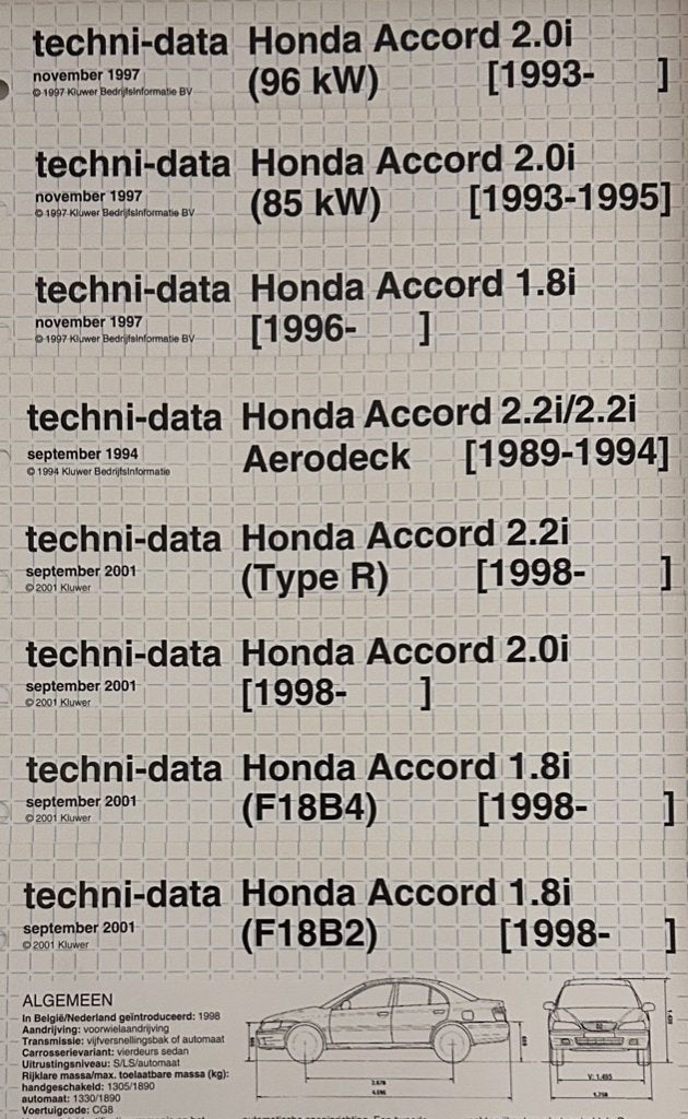 Honda  Techni-data, Boeken, Ophalen, Gelezen, Honda