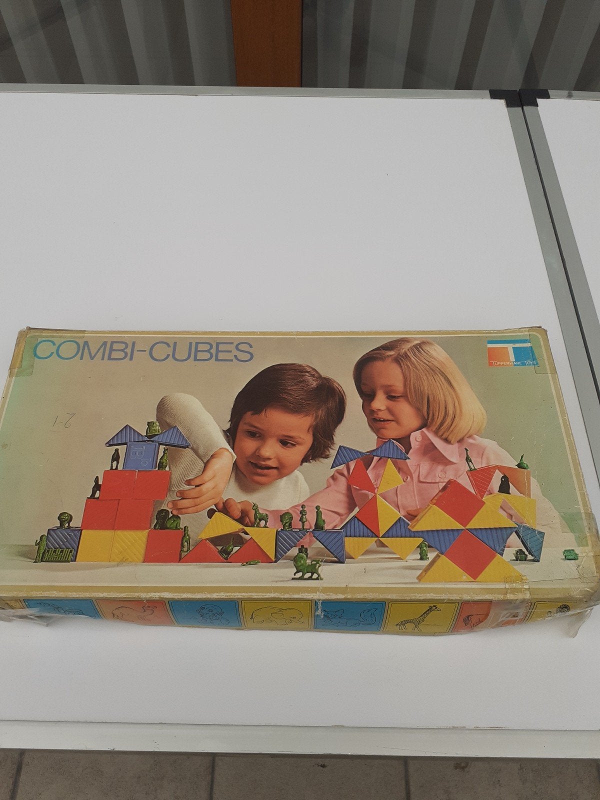 Kubus blokken van tupperware, heel oud speelgoed, Ophalen, Gebruikt, Bouwen