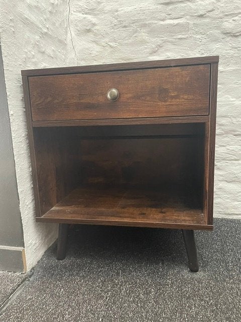 Retro/Vintage Nachtkastje (VASAGLE) - Met lade en open vak, Enlèvement, Comme neuf