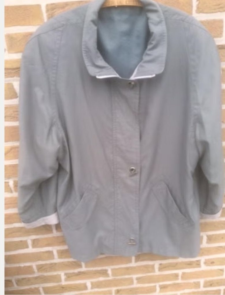 Vintage jas maat 48, Kleding | Dames, Ophalen of Verzenden, Zo goed als nieuw, Maat 46/48 (XL) of groter, Groen