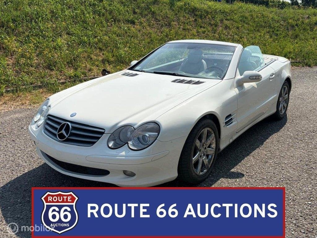 Mercedes-Benz SL 500 | 2004 | Route 66 Auctions, Auto's, Mercedes-Benz, Gebruikt, Zwart, Bedrijf, Handgeschakeld