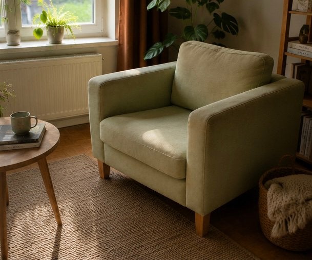 Stijlvolle fauteuil / comfortabele leesstoel, Ophalen, Gebruikt