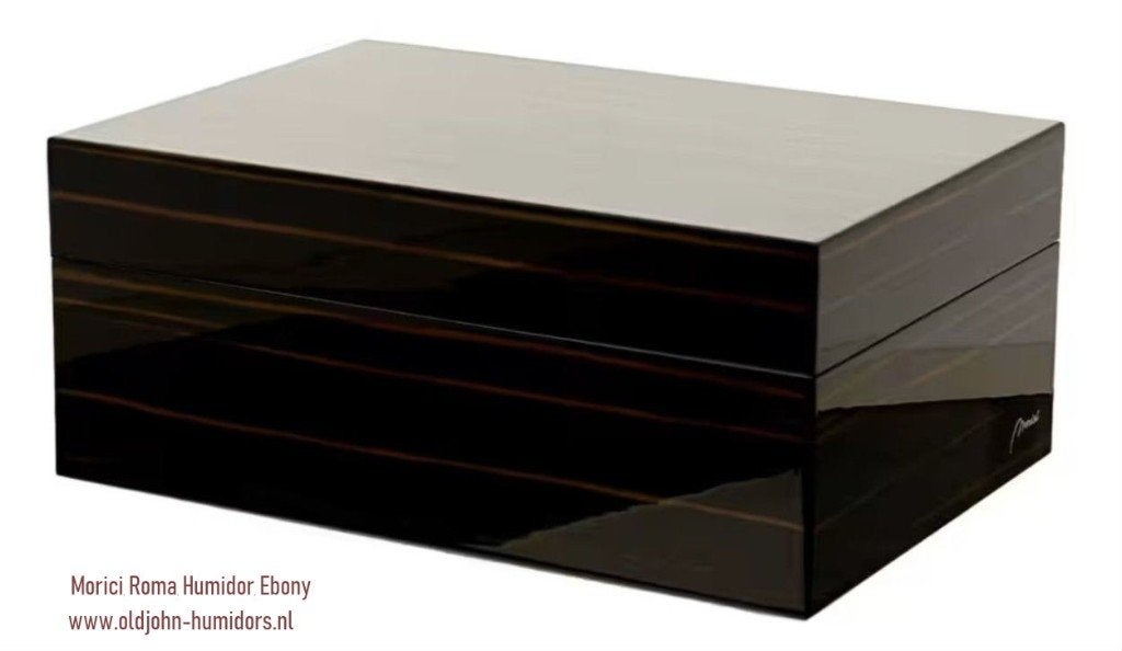 MORICI  ROMA EBONY / EBBEN DIGITALE TOP MERKHUMIDOR     h70, Verzenden, Nieuw, Tabaksdoos of Verpakking